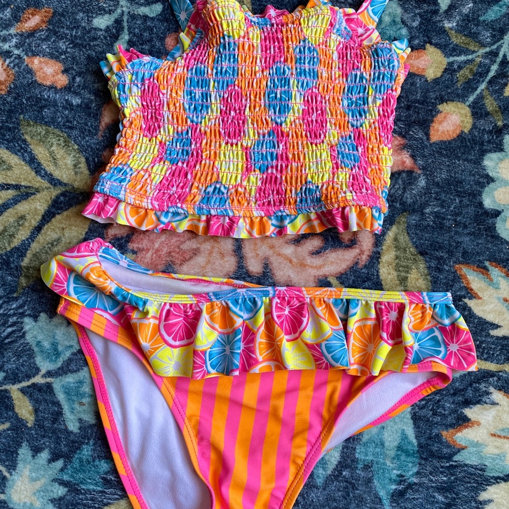 Betsey Johnson citrus bathing suit set